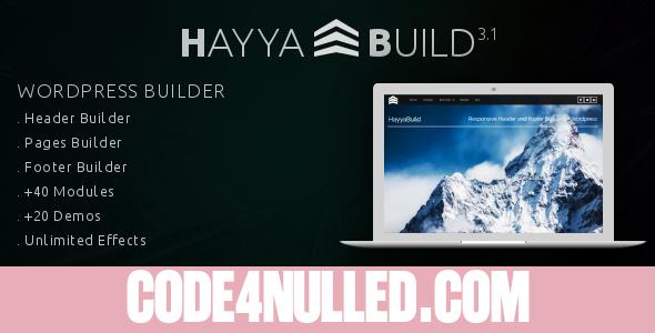 HayyaBuild v3.1 - WordPress Header, Footer and Page Builder