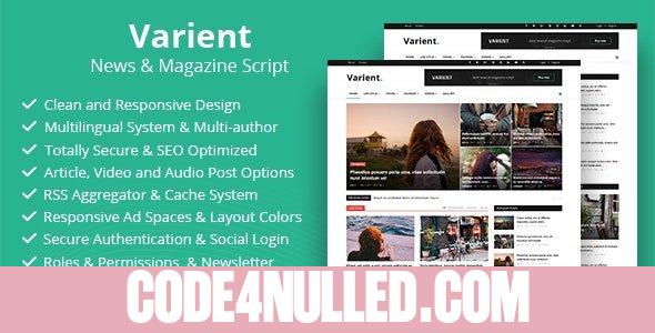 Varient v1.8.1 - News & Magazine Script - nulled