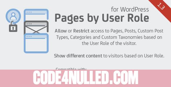 Pages by User Role for WordPress v1.3.5
