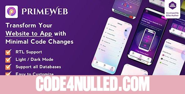 Prime Web v2.0.1 - Convert Website to a Flutter App