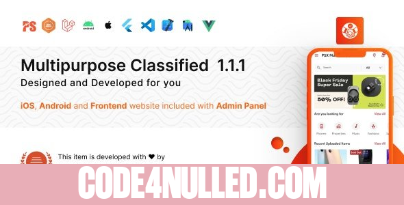 PSX v1.1.1 - Multipurpose Classified Flutter App with Frontend and Admin Panel