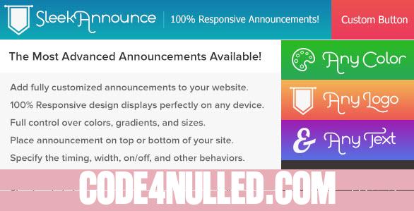 SleekAnnounce - Responsive Announcements and Cookie Notifications