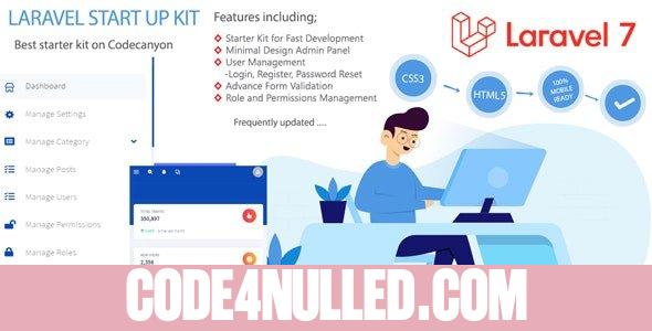 Laravel Bootstrap Starter Kit v1.0 - User Manager, Role, Permission, CRUD, Media Library and More