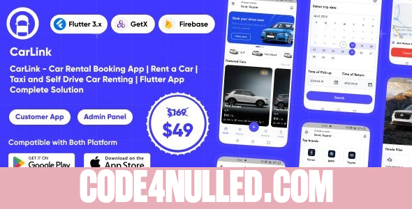 CarLink v1.0 - Car Rental Booking App - Rent a Car - Taxi and Self Drive Car Renting - Complete Solution