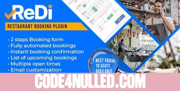 ReDi v21.0914 - Restaurant Booking plugin for WordPress