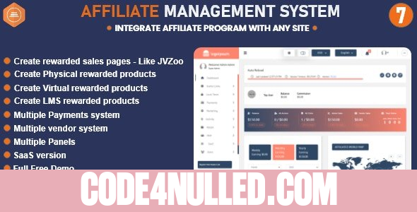 Affiliate Management System v7.0.0.2 - PHP Platform