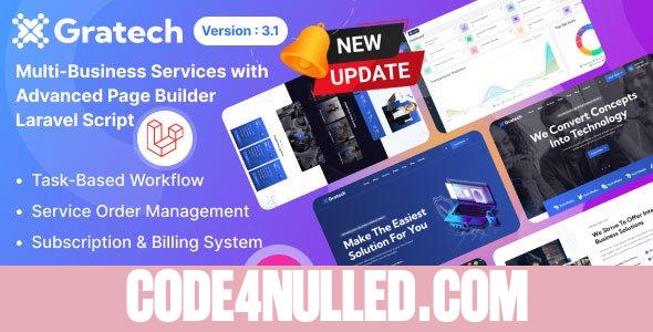 Gratech v3.2 - Multi-Business Services with Advanced Page Builder & Workflow Tools
