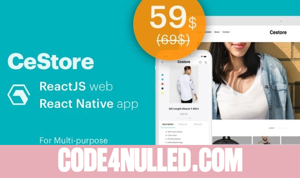 CeStore v1.3.0 - ReactJS web app & React Native mobile app for e-commerce