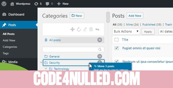 WordPress Real Category Management v3.2.7 - Custom category term order / Tree view