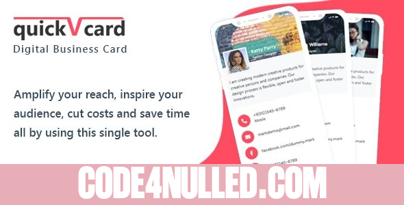 QuickVCard v1.6 - Digital Business Card SaaS PHP Script