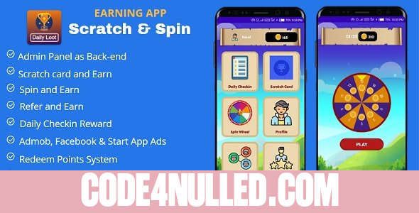 Scratch & Spin to Win Android App with Earning System (Admob, Facebook, Start App Ads) v4.0