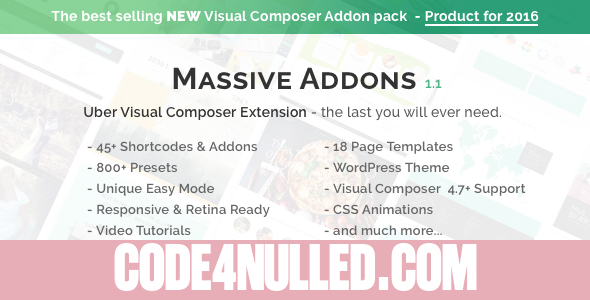 Massive Addons v1.1 - Uber Visual Composer Extension