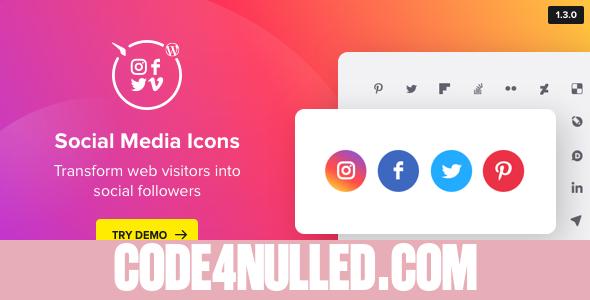 WordPress Social Media Icons v1.1.0 - Social Icons Plugin