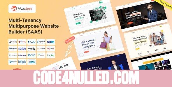 MultiSaas v1.0.4 - Multi-Tenancy Multipurpose Website Builder (Saas)