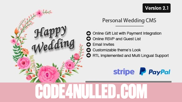 Happy Wedding v2.1 - Personal Wedding & Invitation CMS