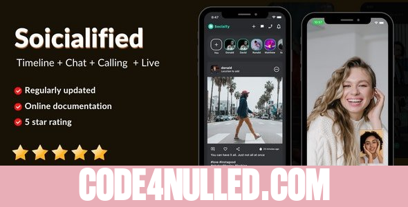 Timeline + Node.js socket Chat + Calling + Live - Social media sharing app - iOS,Android,Admin panel v1.3