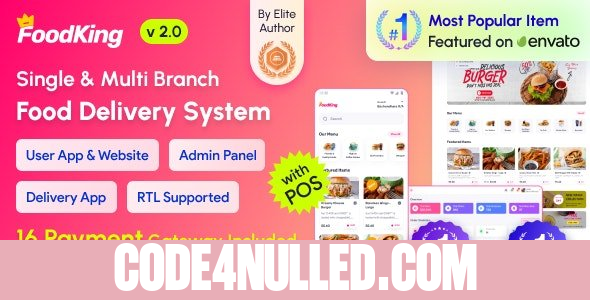 FoodKing v2.0 - Restaurant Food Delivery System with Admin Panel & Delivery Man App - Restaurant POS