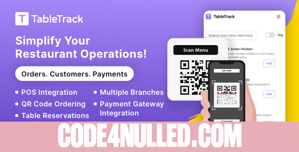 TableTrack v1.0.7 - The Complete SaaS Restaurant Management Solution - nulled