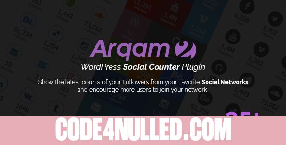 Arqam v2.5.1 - Retina Responsive WordPress Social Counter Plugin