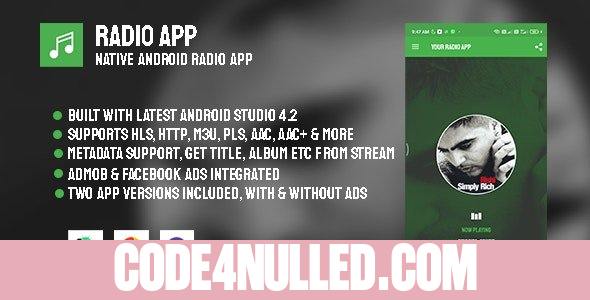 Radio App v3.0 - Native Android Radio App with AdMob & Facebook Ads