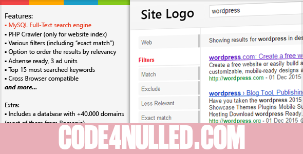 PHP Search Engine & Crawler