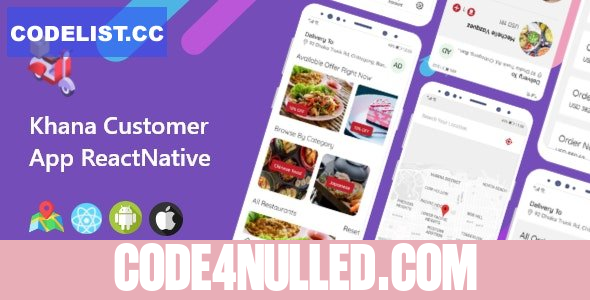 Khana v1.0 - Multi Restaurants And Food Delivery Customer App