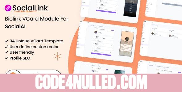 SocialLink v1.0 - Biolink VCard Module For SocialAI