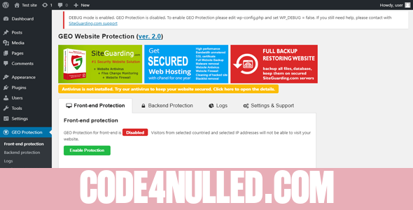 WP GEO Website Protection PRO 2.8.4