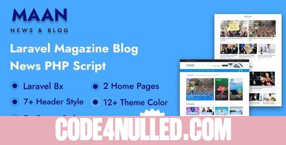 Maan News v4.0 - Laravel Magazine Blog & News PHP Script