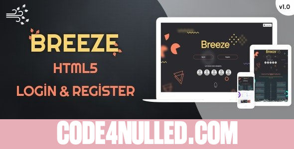 Breeze v1.0 - HTML5 Login and Register Page Template