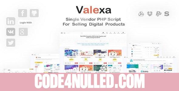 Valexa v1.2.1 - PHP Script For Selling Digital Products And Digital Downloads
