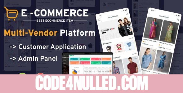 eCommerce v1.0 - Multi vendor ecommerce Android App with Admin panel