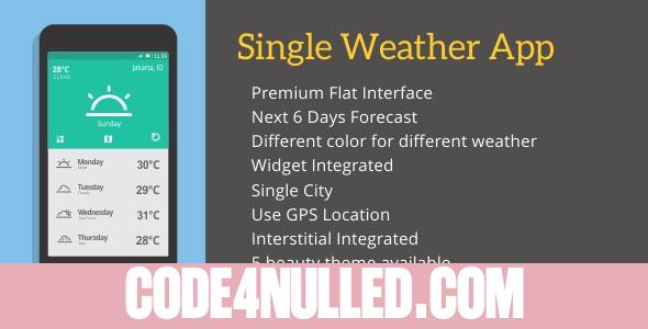 Single Weather App