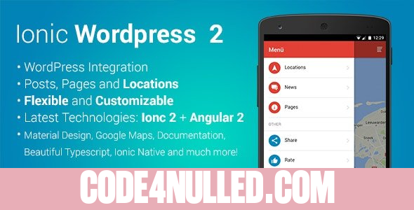 ionWordpress 2 -Wordpress full Integrated hybrid app (ionic 2 & angular 2)