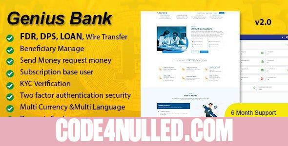 Genius Bank v2.1 - All in One Digital Banking System - nulled