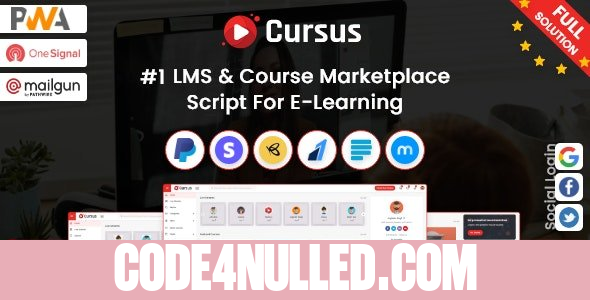 Cursus v1.3.6 - LMS & Online Courses Marketplace Script Full Solution - nulled