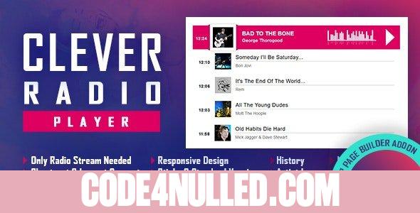 CLEVER v1.4 - HTML5 Radio Player With History - Shoutcast and Icecast - Elementor Widget Addon