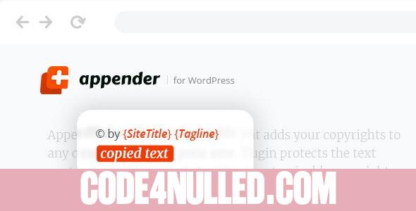 Appender v1.0.3 - Copycat Content Protection for WordPress