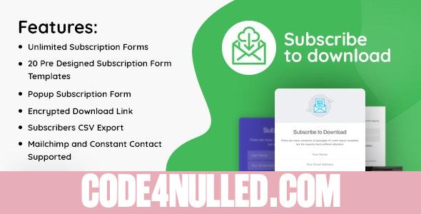 Subscribe to Download v1.2.8 - An advanced subscription plugin for WordPress