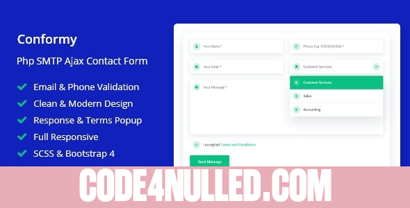 Conformy v1.0 - PHP Ajax Modern Contact Form