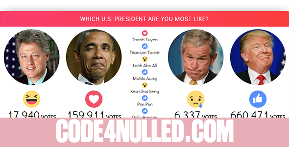 Facebook Live Reactions Vote (real-time)