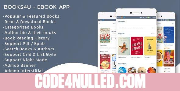 Books4u v1.0 - Android Ebook App + Admin panel