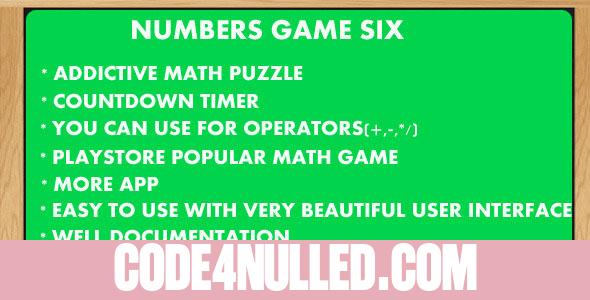 Numbers Game 6-Countdown