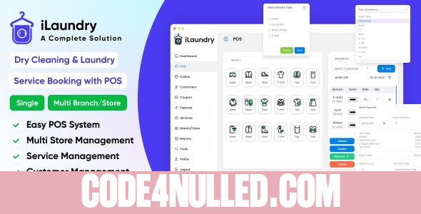 iLaundry v1.2 - Dry Cleaning & Laundry Service Booking with POS