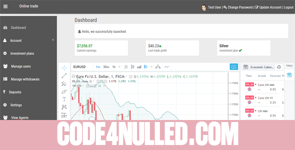 Online Trade - Online trading and cryptocurrency investment system.