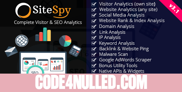 SiteSpy v3.1 - Complete Visitor & SEO Analytics