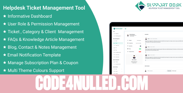 Support Desk SaaS v1.5 - Helpdesk Ticket Management Tool