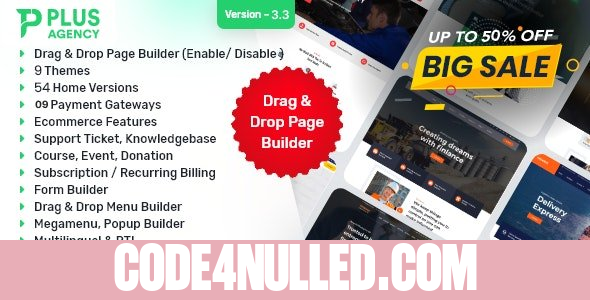 PlusAgency v3.3 - Multipurpose Website CMS / Business CMS - nulled