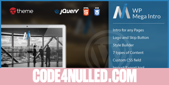 WP Mega Intro v2.1 - Amazing Intro Pages for WP