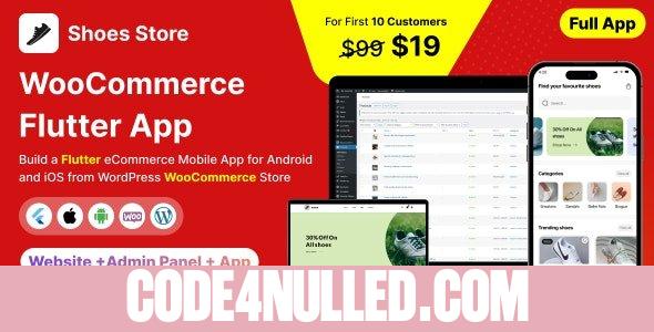 Shoes Store App v1.0 - E-commerce Store app in Flutter 3.x (Android, iOS) with WooCommerce Full App